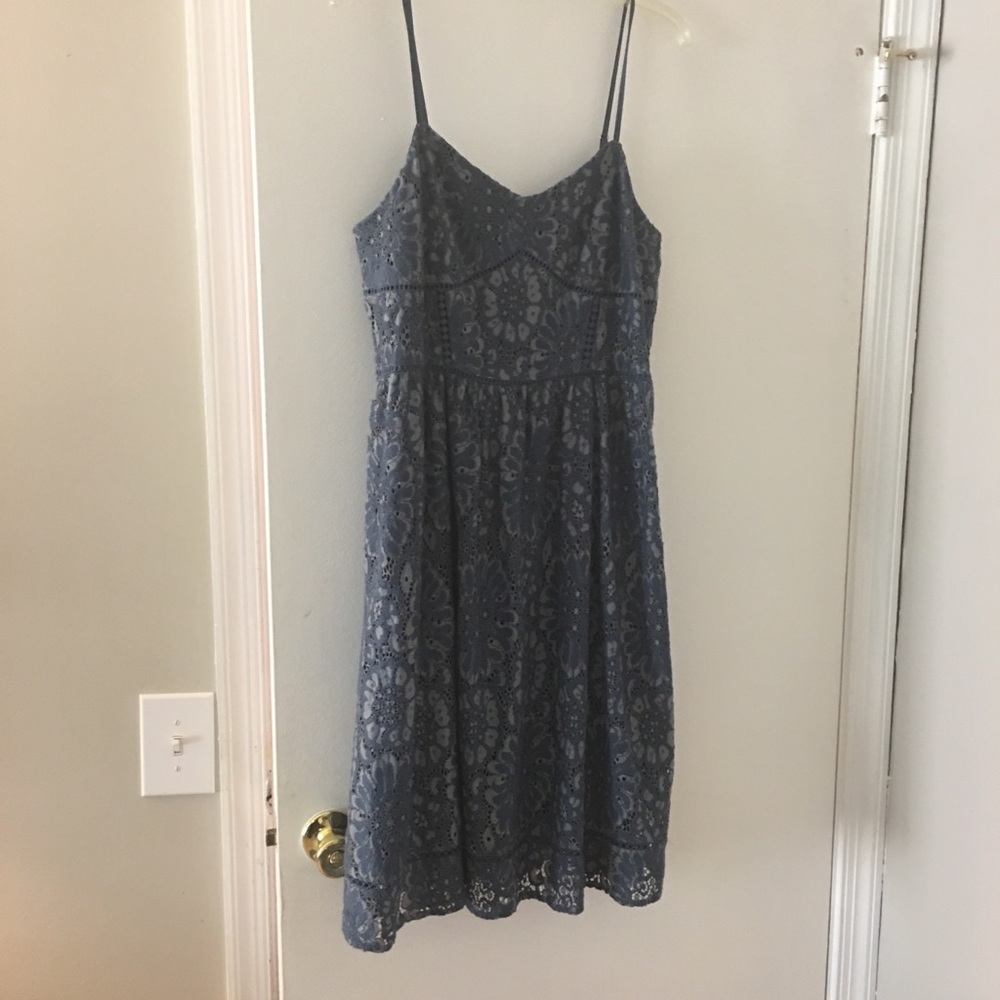 Blue LOFT eyelet lace dress - new with tags!